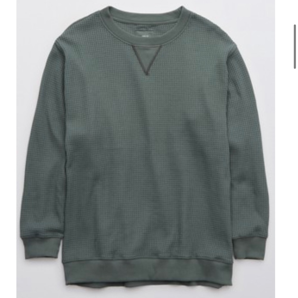 Aerie The Sweat Waffle Crew Neck Sweatshirt
